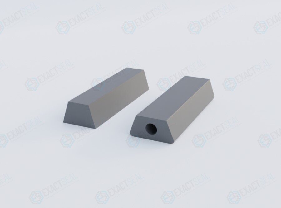 Custom and Extruded Silicone Trapezoid Seal Profile made with EPDM, SILICONE, NBR, VITON - Exactseal